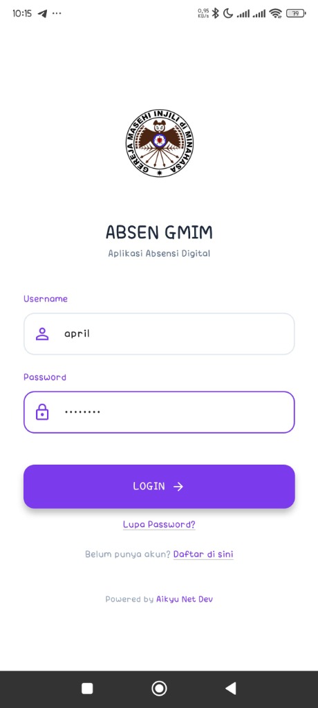 Login Pertama